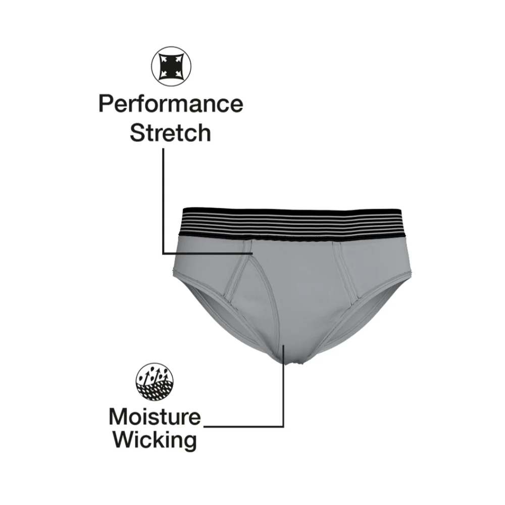 Athletic Works Men's Size 2XL (44-46) Performance Microfiber Brief 3 Pack NWT